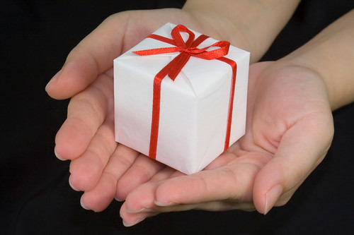 Gift in hands